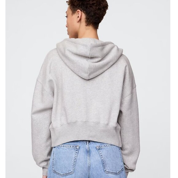 Gap VintageSoft Full-Zip Wedge Hoodie (Gray) - Picture 4 of 15